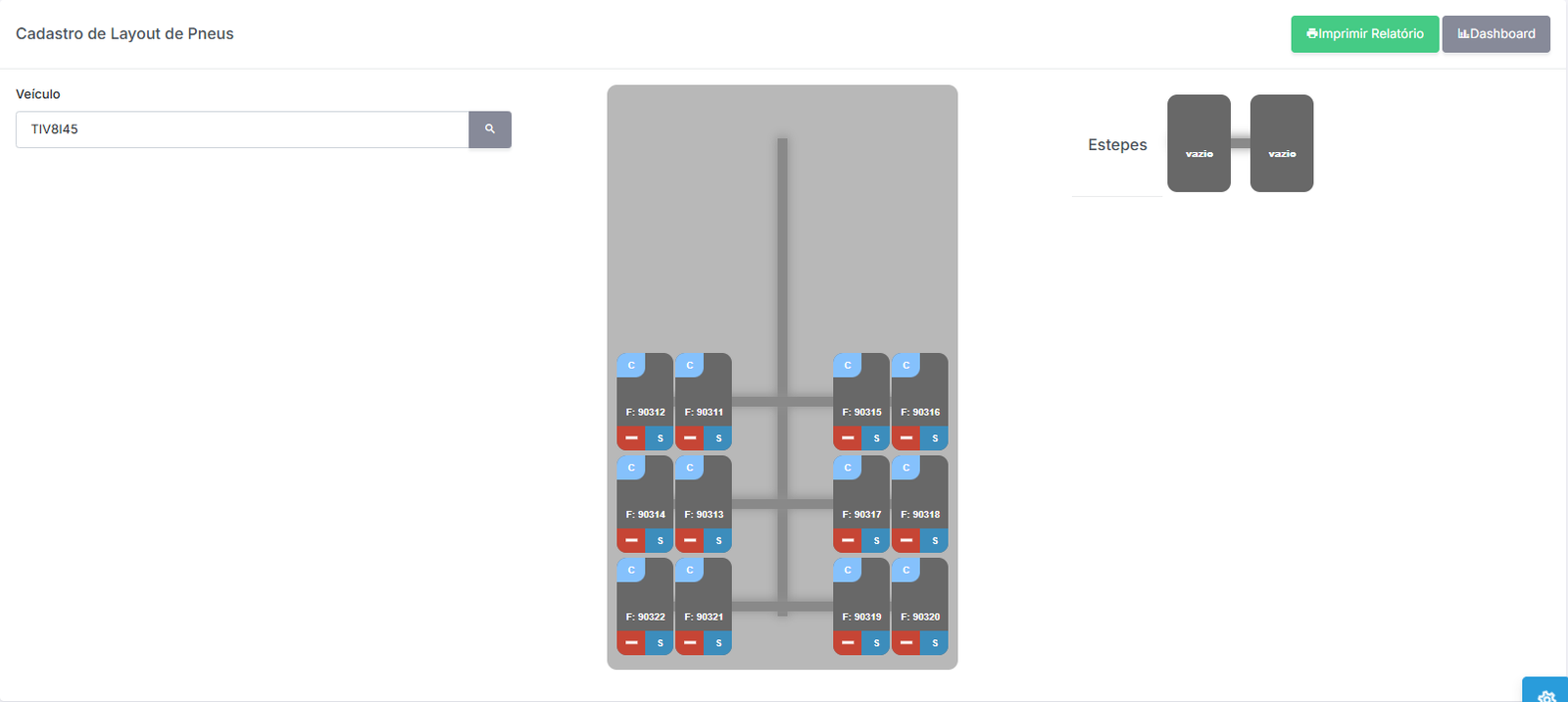 Controle de Layout de Pneus